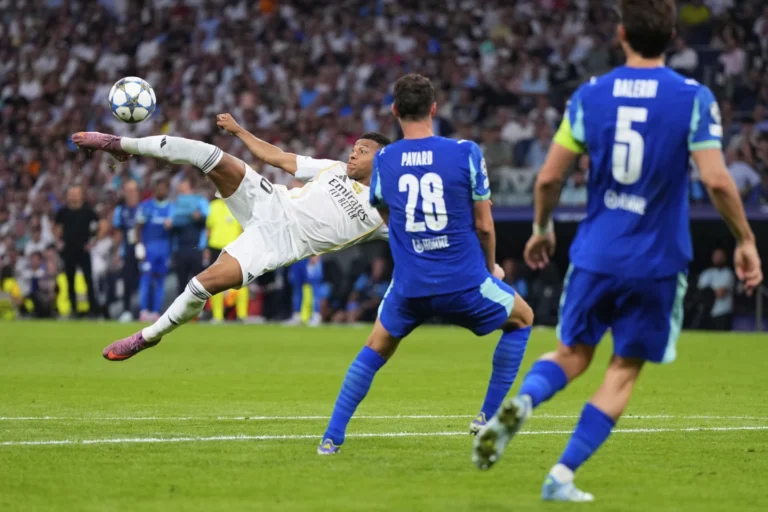 Mbappe scores 2 as Real Madrid wins on opening night of Champions League; Arsenal subs deliver