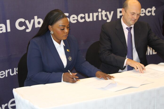 Russian Ambassador to Zimbabwe, His Excellency Mr. Nikolai Vladimirovich Krasilnikov and ICT Minister Tatenda Mavetera