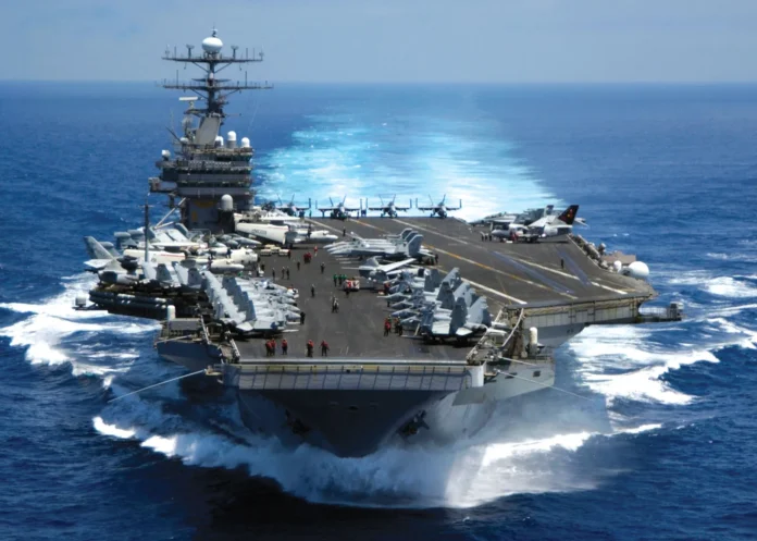 US aircraft carrier for the US Navy