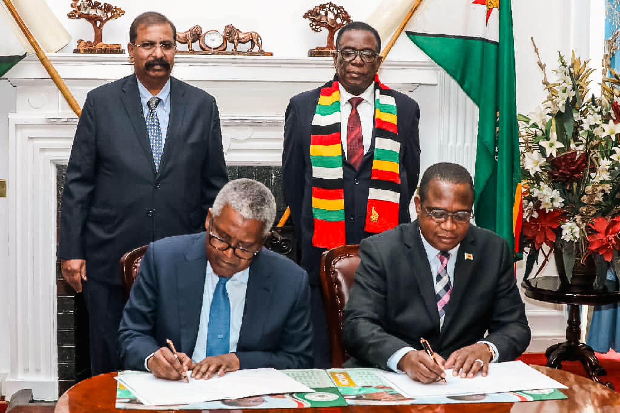 Dangote, Mnangagwa and Mthuli Ncube