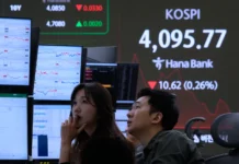 Asian shares are mixed in cautious trading after a mixed day on Wall Street