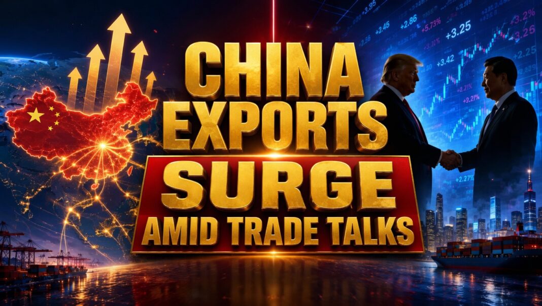 China says April exports jump 14.1% from a year ago ahead of Trump-Xi summit China says April exports jump 14.1% from a year ago ahead of Trump-Xi summit