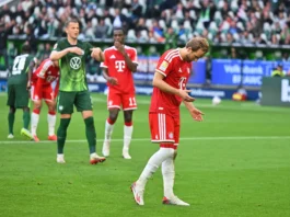 Kane’s Bundesliga penalty streak ends with miss and Leipzig back in Champions League