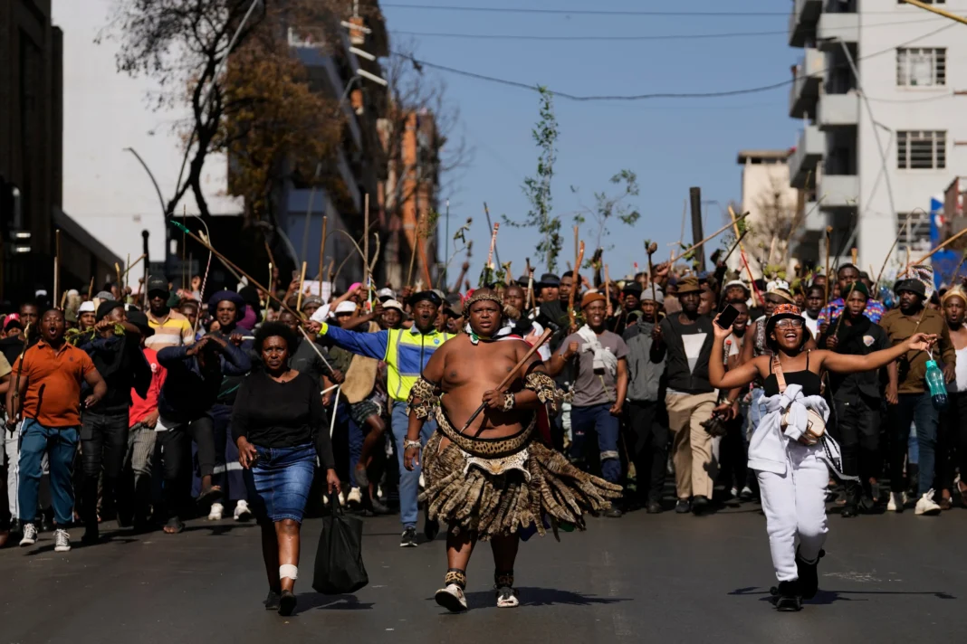 South Africa deploys police for widespread protests by groups opposing illegal immigration South Africa deploys police for widespread protests by groups opposing illegal immigration
