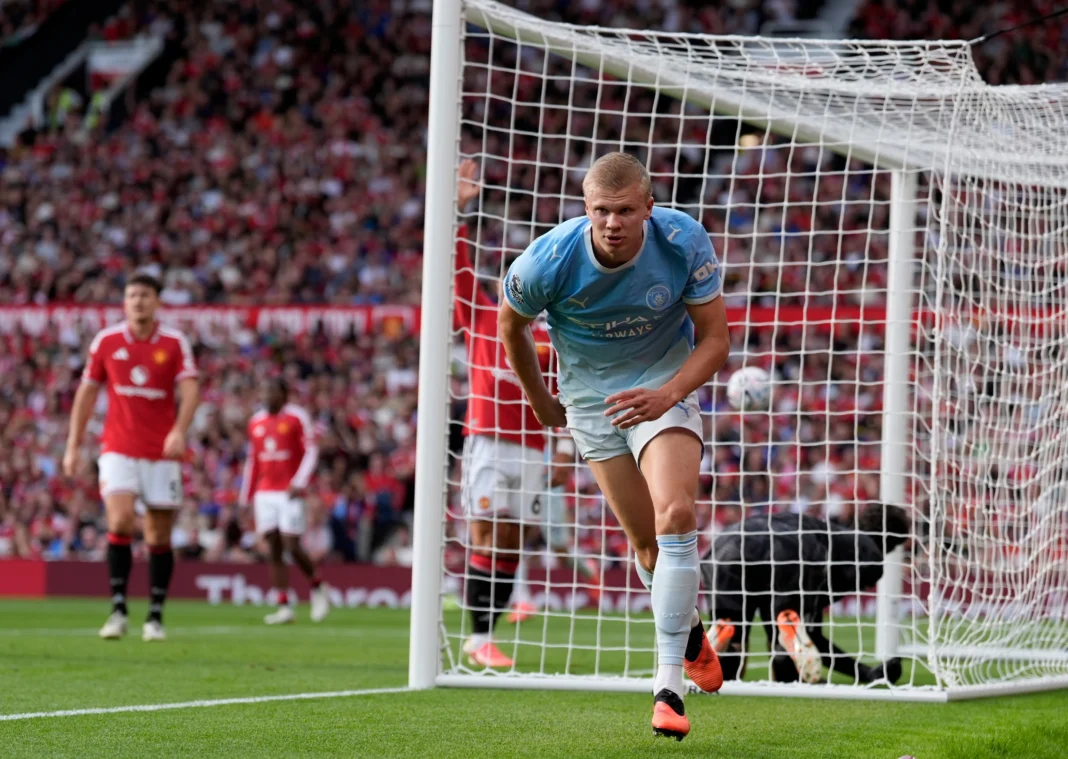 Haaland settles fiery Manchester derby as 10-man City silence Old Trafford Haaland settles fiery Manchester derby as 10-man City silence Old Trafford