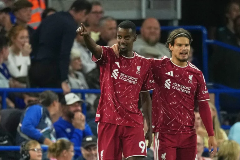 Isak nets double and Barcola debuts in Liverpool’s first win of season under new Iraola