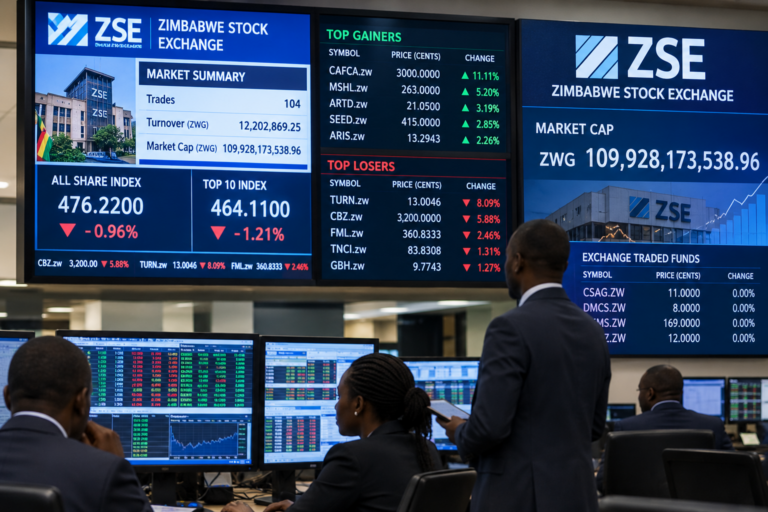 ZSE Sell-Off Deepens as Financial and Materials Stocks Weigh on Market; VFEX Edges Higher
